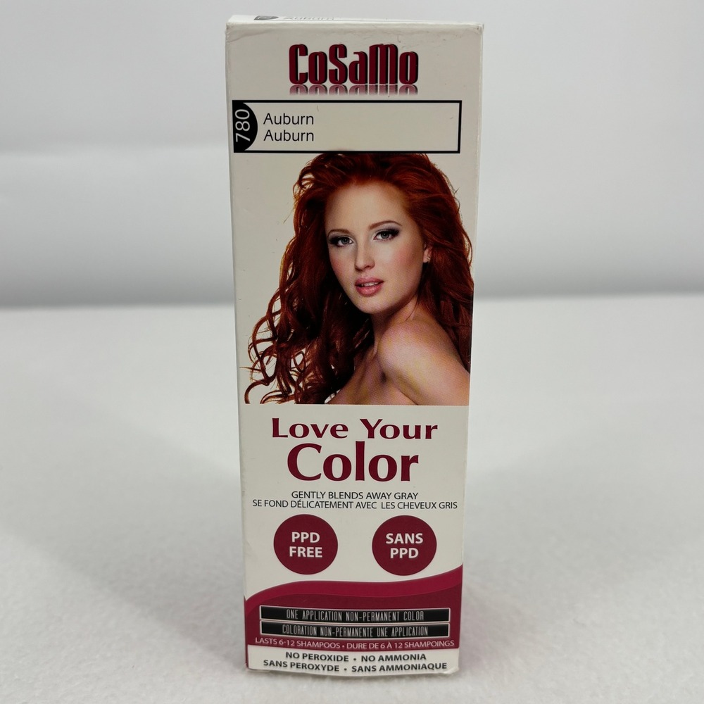 CoSaMo Love Your Color Non-Permanent Hair Color 780 Auburn PPD Free Ammonia Free